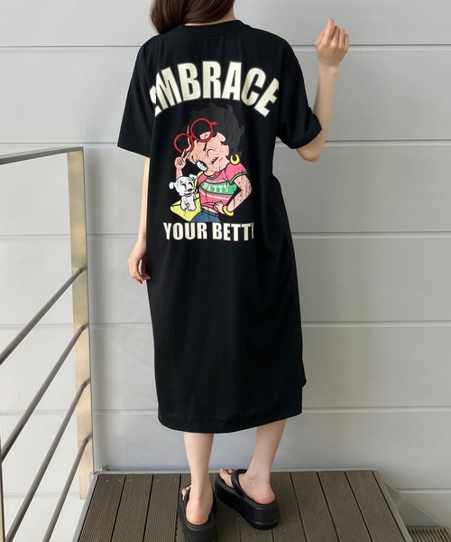 ワンピース BETTY BOOPバックプリントTシャツワンピース | GLAMOROUS JANE | 01