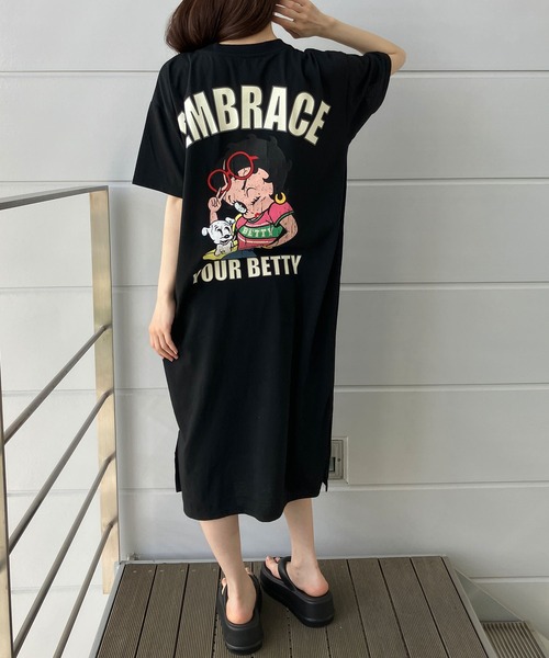 ワンピース BETTY BOOPバックプリントTシャツワンピース | GLAMOROUS JANE | 09