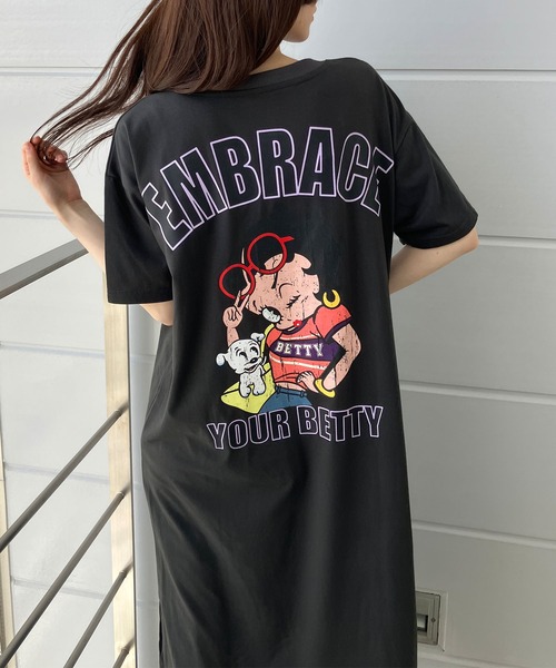 ワンピース BETTY BOOPバックプリントTシャツワンピース | GLAMOROUS JANE | 18