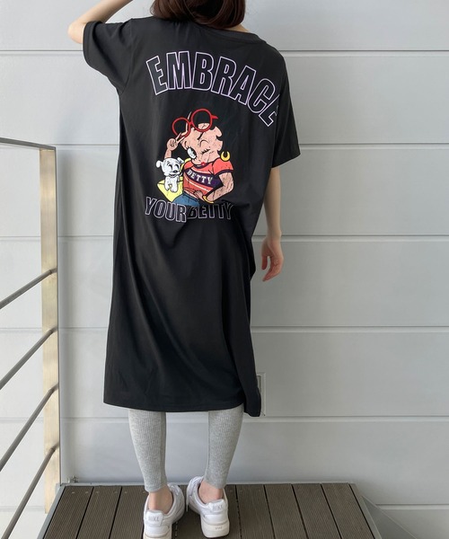 ワンピース BETTY BOOPバックプリントTシャツワンピース | GLAMOROUS JANE | 21