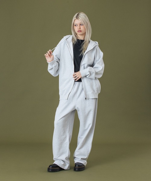 XLARGE バーガンディ ジップ パーカー L org.jpg