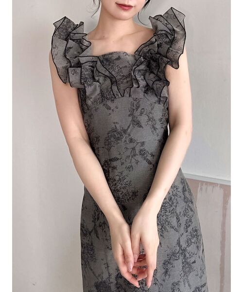 ［公式売切］dazzlin オケージョンワンピース  美品 匿名配送 dazzlin オパールフラワーコルセットワンピース（オフホワイト