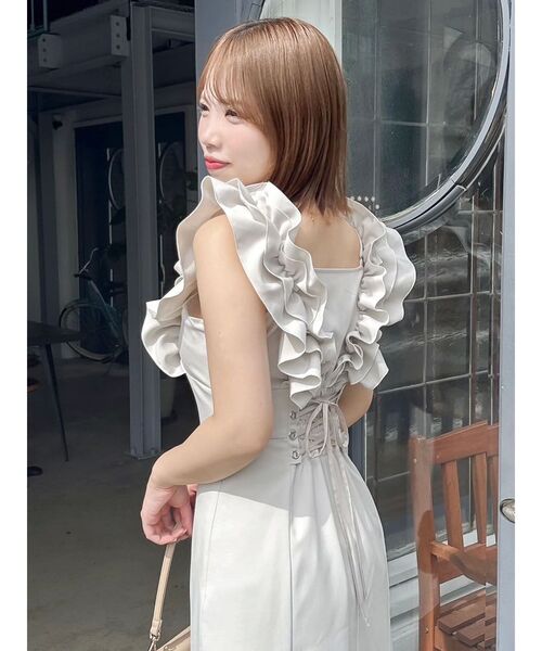 dazzlin ダズリン　カスレフラワーIラインワンピース dazzlin（ダズリン） ワンピース 「WEB限定」カスレフラワーIライン