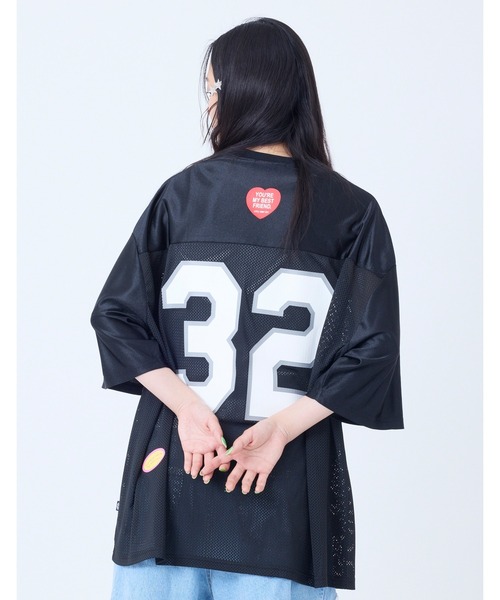 tシャツ 「little sunny bite」sporty mesh big tee レディース メンズ Little sunny bite tシャツ 「little bite」sporty mesh big tee