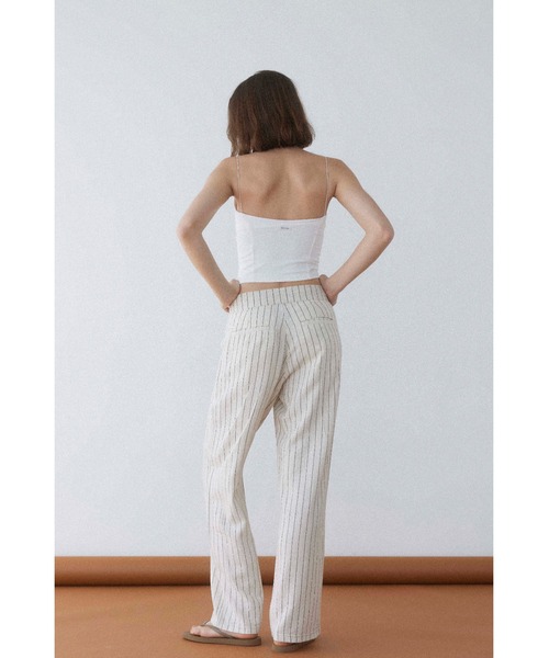 ALEXIA STAM（アリシアスタン） パンツ Stripe Belted Pants