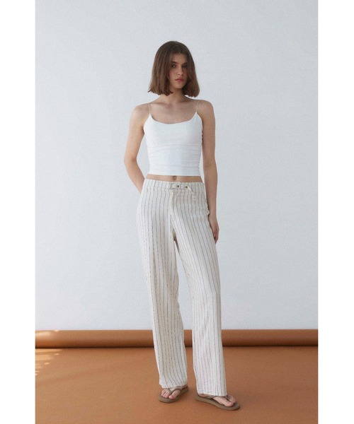 ALEXIA STAM（アリシアスタン） パンツ Stripe Belted Pants