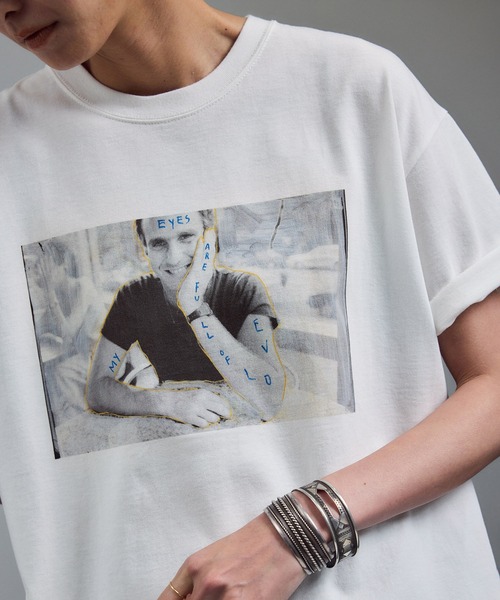 【ホワイト系（11）】【Jim Goldberg for SALON】フォトプリントTEE SALON adam et rope'（サロン アダム エ ロペ） tシャツ 「Jim