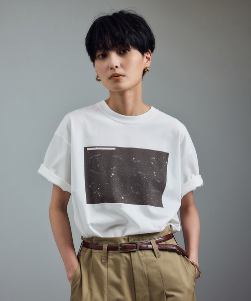 【ホワイト系（11）】【Jim Goldberg for SALON】フォトプリントTEE SALON adam et rope'（サロン アダム エ ロペ） tシャツ 「Jim