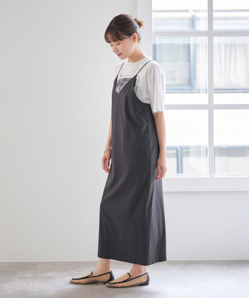 【新品タグ付】IENAイエナSO ラミーMIXキャミワンピース　ブラック　38 IENA（イエナ） ワンピース ラミーMIXキャミワンピース : ZOZOTOWN
