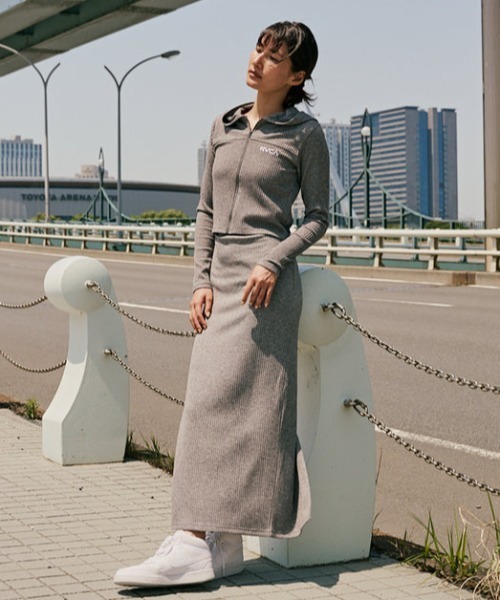 RVCA（ルーカ） ロング スカート MAXI PENCIL SKIRT リブニット