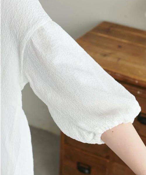 cammie ブラウス シャツ ヘンリーネックフレアチュニック レディース