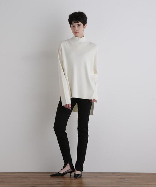 LE PHIL レタードニット タートルネックニット プルオーバー ブラック LE PHIL(ル フィル)｜《LE PHIL SPORTS》レタードニット/ブラック の