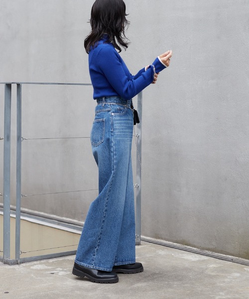 「COLONY 2139」 加工デニムパンツ LARGE ダークブルー レディース