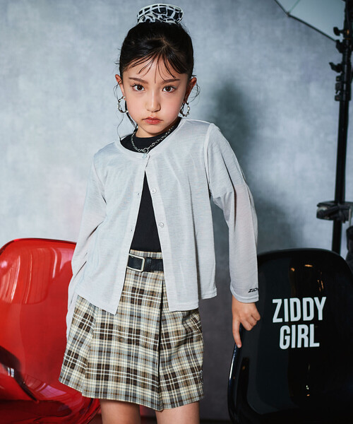 ZIDDY（ジディー） スカート 合皮ベルト付きチェックスカパン(130