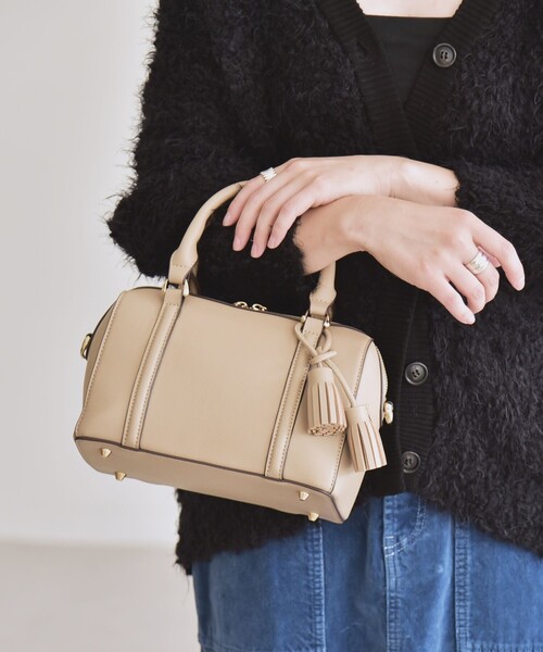 quaranciel ボストンバッグ quaranciel: 2way タッセル チャーム ミニ