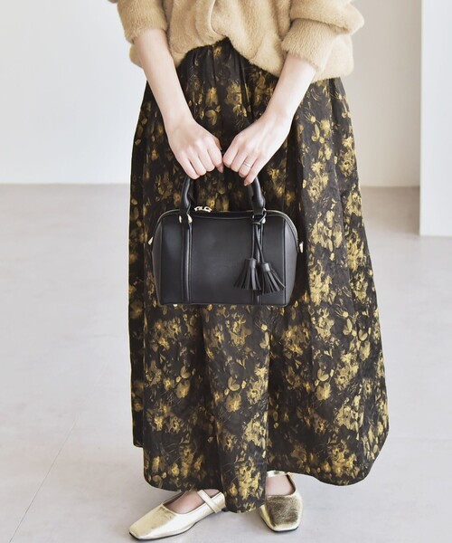 quaranciel ボストンバッグ quaranciel: 2way タッセル チャーム ミニ