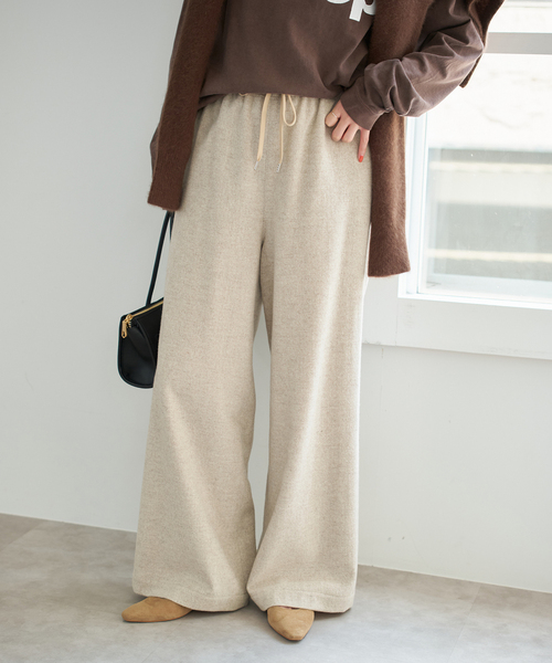 SUBLATIONS ツイードイージーワンタックフレアパンツ 2025年最新