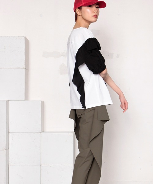 「AVIE」 半袖カットソー 38 オフホワイト レディース_画像3