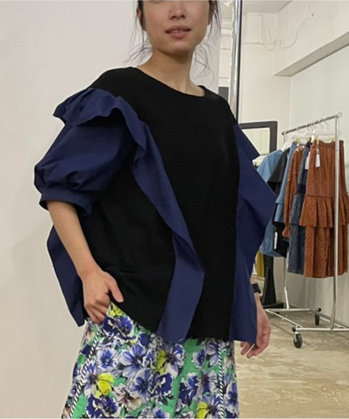 「AVIE」 半袖カットソー 38 オフホワイト レディース_画像5