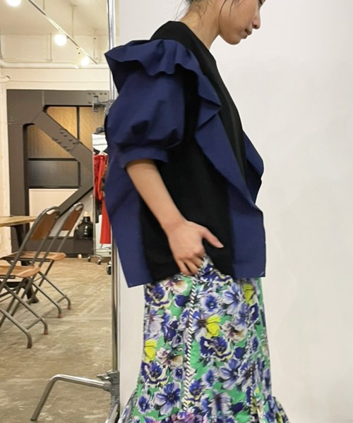 「AVIE」 半袖カットソー 38 オフホワイト レディース_画像9