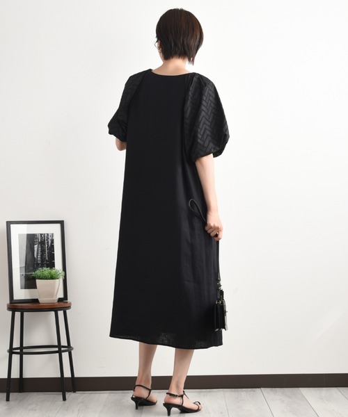 「INTERPLANET」 半袖ワンピース FREE ブルー レディース_画像5