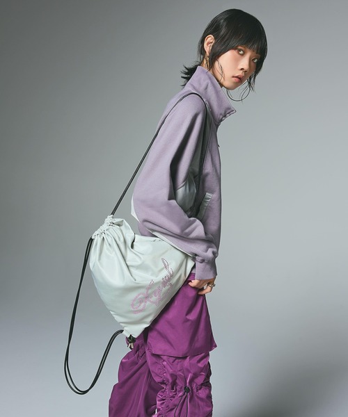 X-girl（エックスガール） デイバック リュック RHINESTONE KNAPSACK