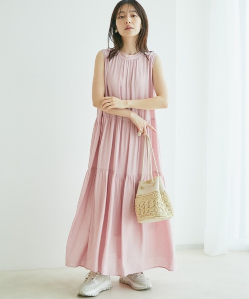 「VIS」 ノースリーブワンピース - ピンク レディース_画像3
