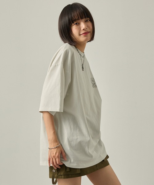 「Snap club」 半袖Tシャツ M グレー レディース_画像6