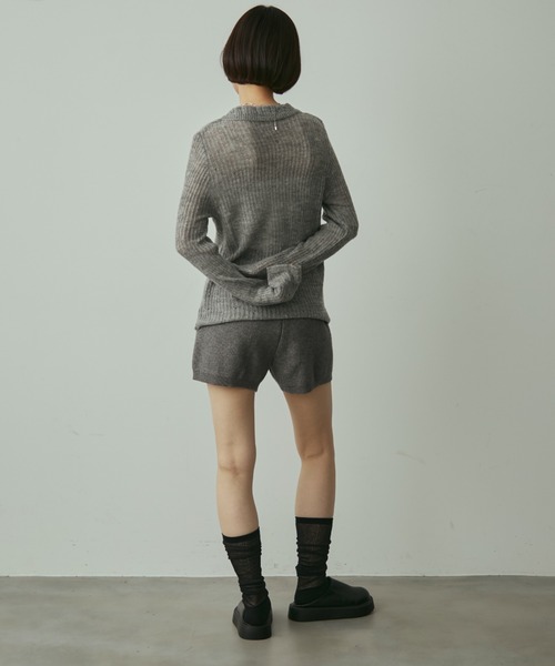 full/fill. パンツ rib knit short pants / リブニットショートパンツ