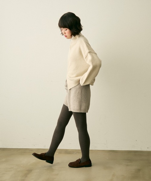 full/fill. パンツ rib knit short pants / リブニットショートパンツ