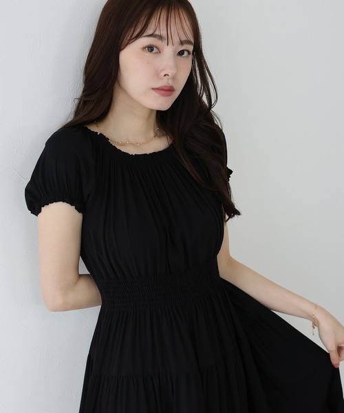 「BLUEEAST」 半袖ワンピース MEDIUM ベージュ レディース_画像4