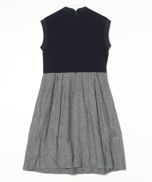 「STELLA CIFFON」 ノースリーブワンピース 36 ネイビー レディース_画像2