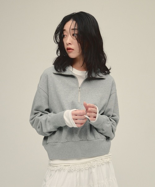 トレーナー スウェット 「eL」Half Zip Sweat Pullover/581448
