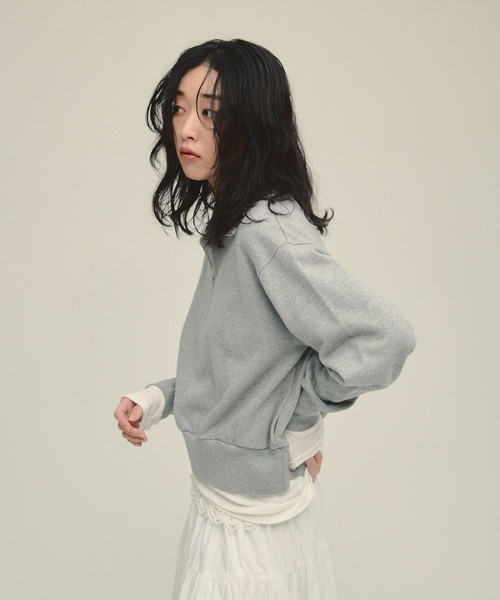 トレーナー スウェット 「eL」Half Zip Sweat Pullover/581448