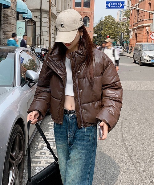 Ressaca（レサーカ） ダウンコート ダウンジャケット フェイクレザー