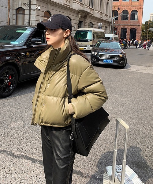 Ressaca（レサーカ） ダウンコート ダウンジャケット フェイクレザー