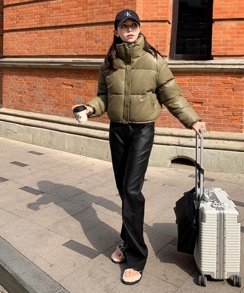 Ressaca（レサーカ） ダウンコート ダウンジャケット フェイクレザー