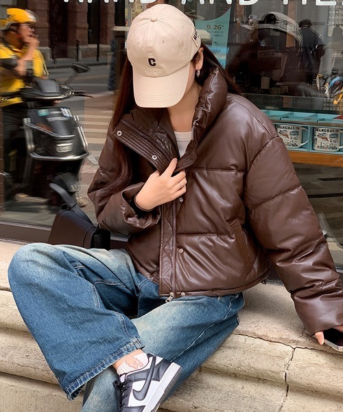 Ressaca（レサーカ） ダウンコート ダウンジャケット フェイクレザー