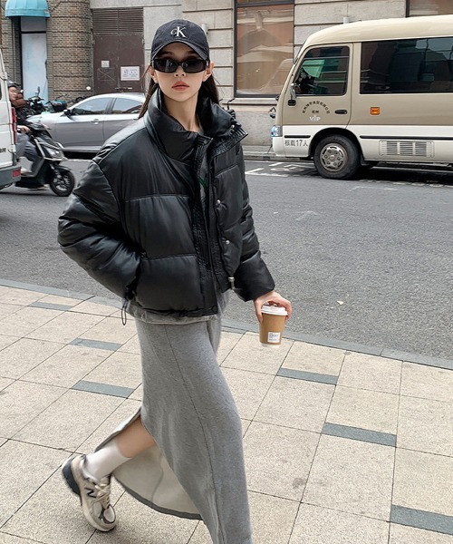 Ressaca（レサーカ） ダウンコート ダウンジャケット フェイクレザー