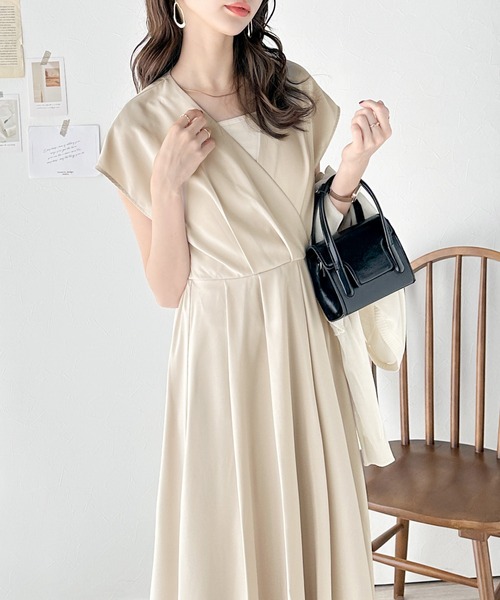 「classicalelf」 半袖ワンピース MEDIUM ライトベージュ レディース_画像7