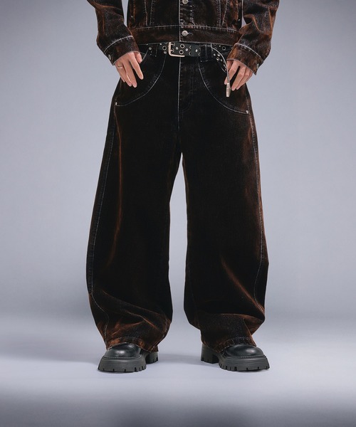 パンツ PERVERZE Flocky Denim / Brown PERVERZE Flocky Denim / Brown Wilkes | 15 ounce Brown Denim