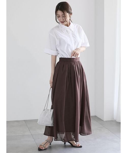 「Te chichi」 半袖シャツ F サックスブルー レディース_画像9