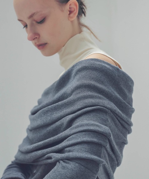 「DRESSLAVE」 長袖ニット 38 グレー レディース_画像5