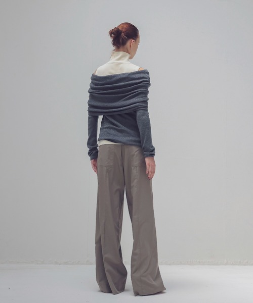 「DRESSLAVE」 長袖ニット 38 グレー レディース_画像9