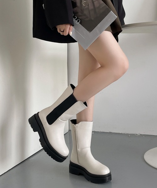 「Shoes in Closet」 ショートブーツ S ブラック レディース_画像3