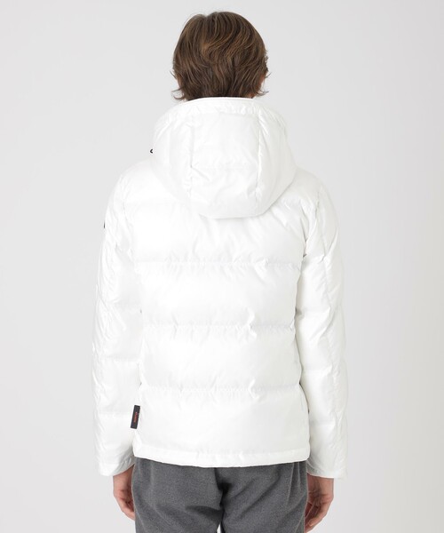 Ed Hardy ホワイトダウンジャケット XS ハイデンシティタフタダウン（51F35435＿＿） | BLACK LABEL