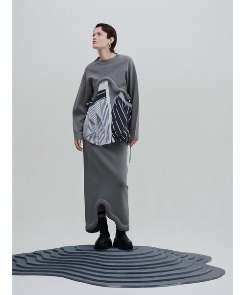 UN3D.（アンスリード） ニット セーター EDGE WAVE SHORT KNIT