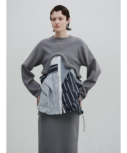 ニット セーター EDGE WAVE SHORT KNIT / エッジウェーブショートニット レディースの画像