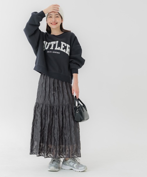 coca（コカ） スカート ジャカードフラワーギャザースカート