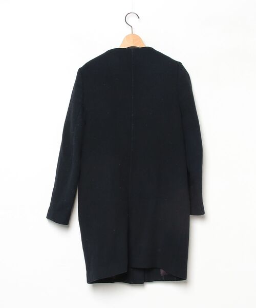 ADAM ET ROPE'（アダムエロペ） ノーカラーコート 36 ネイビー